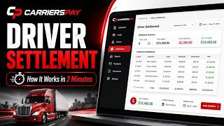 How to Create a Driver Settlement in 2 Minutes | CarriersPay Tutorial