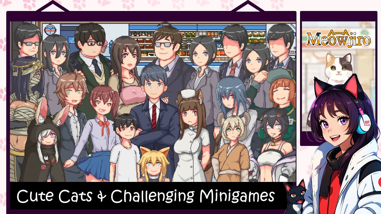 【Preview】 Meowjiro - A Unique Game with Cute Cats and Challenging Minigames