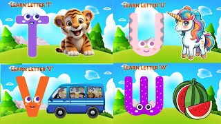 Learn Letter Tuvw Kids Cartoon