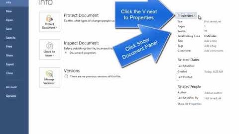 Changing Word Document Properties