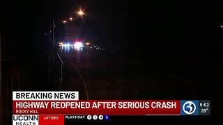 I-91 northbound reopened after closure due to rollover crash