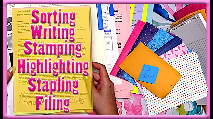 ASMR | Paper Sorting/Organizing Into File Folders | Writing | Stamping | Stapling | No Talking