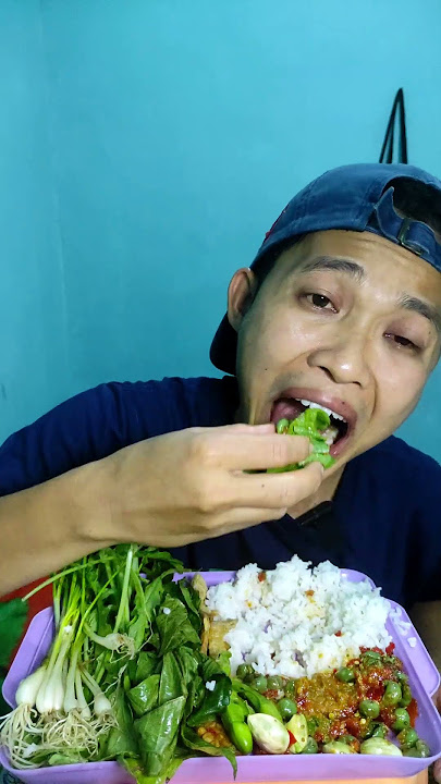 sambal takokak lalapan bunga Genjer bawang kucai aduh mantap #makanenak #makan