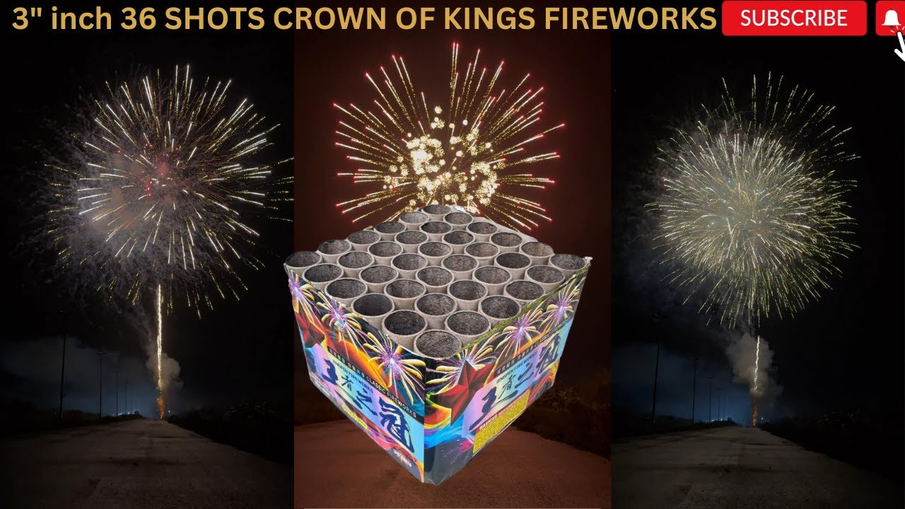 3" inch 36 Shots CROWN OF KINGS DISPLAY SHELLS FIREWORKS CAKE | CHINESE NEW YEAR 2024