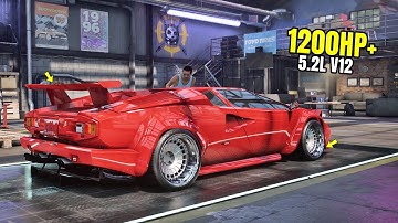 Need for Speed Heat Gameplay - 1200HP+ LAMBORGHINI COUNTACH Customization | Max Build