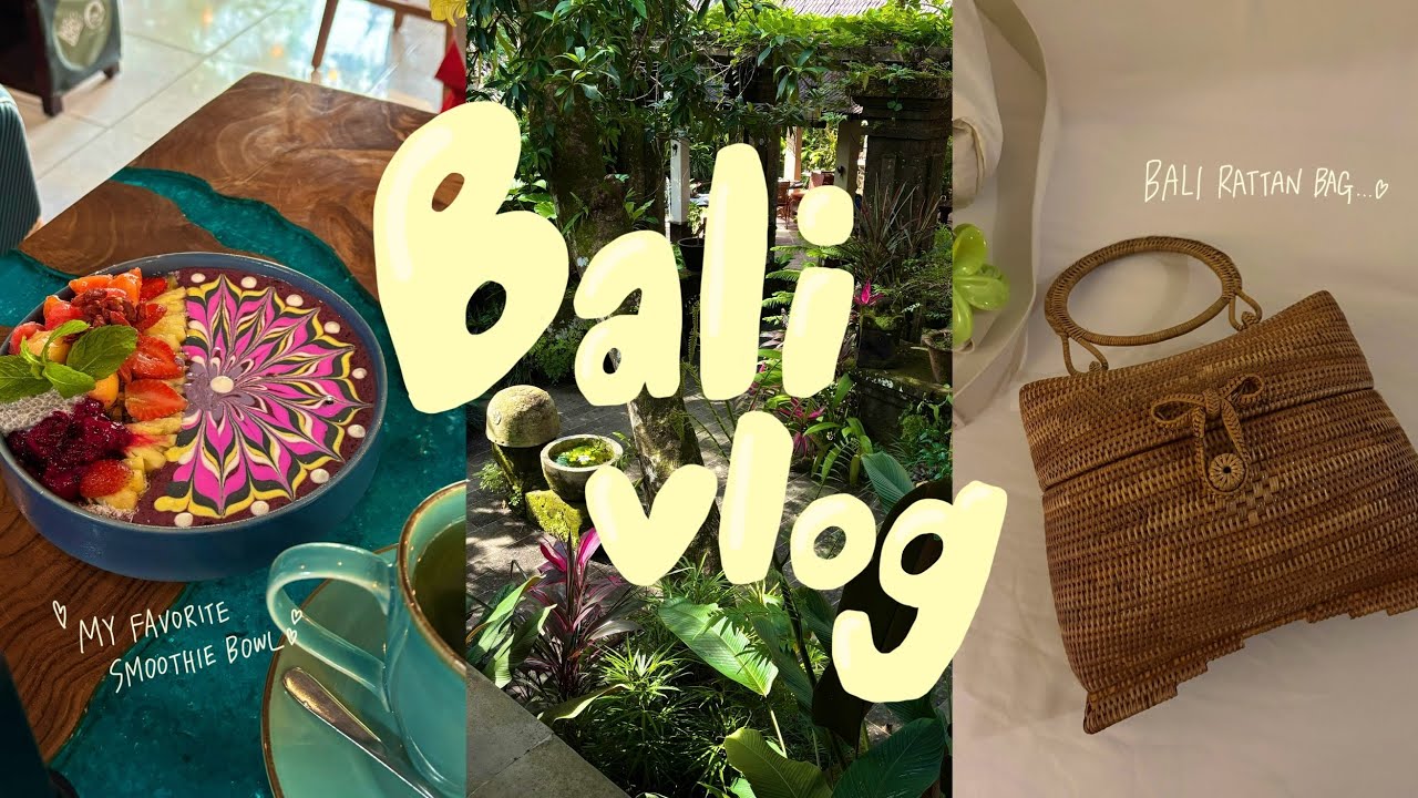 Bali VLOG🏝️| ウブドで癒される3泊6日バリ旅行🇮🇩| 映える‼︎ アートなスムージーボウル🫐|ジャコウ猫に会えるカフェ🐈‍⬛ | 山奥でアクセサリー作り💍✨| 🐵と戯れるモンキーフォレスト