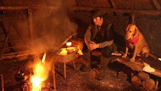 24 Hours in a Primitive Mud Hut | Rain Storm | Fire Cooking | Axe | Bushcraft | Survival