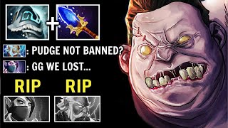 This is Why Pudge is Most Banned Hero in Dota 2! Shiva + Scepter Max Slow Build vs Zeus TA Dota 2