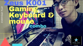 Zeus K001 Gaming Keyboard And Mouse Combo Full Review Unboxing