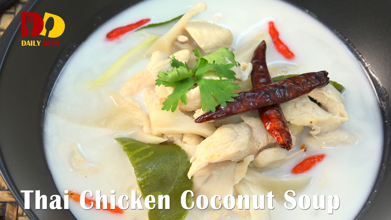 Thai Chicken Coconut Soup (Thai Food) ต้มข่าไก่ | Tom Kha Gai