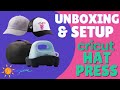 Cricut Hat Press, unboxing, set up, and first projects.