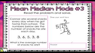 Calculations of a Data Set