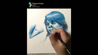 Watercolor Portrait Painting /인물수채화, 얼굴그리기 #shorts