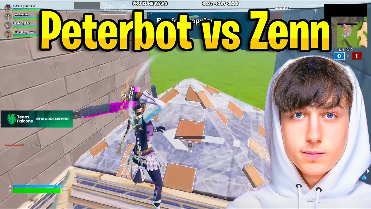 Питербот против Зенна в зональных войнах 4 на 4