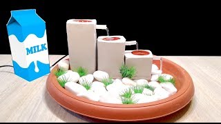 How To Make Beautiful Terracotta Fountain Used Milk Box Very Easy