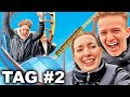 Wer länger im Freizeitpark aushält, gewinnt 🤯 (1000€ Challenge) ft. Chrissi, Calvin & Sasette