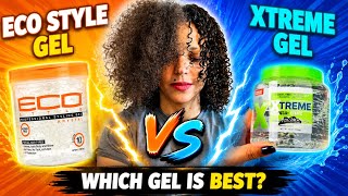 XTREME GEL Gel VS ECO STYLER GEL on Natural Hair… CURL BATTLE 💥| The BEST Gel for Type 3 Curls?? 👀