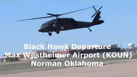 3/17/2023 Norman Oklahoma UH-60 Black Hawk take off (KOUN) Max Westheimer Airport