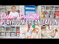 Playroom organization tour  declutter  clean with me  homeschool activity center  bryannah kay
