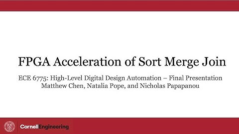 FPGA Acceleration of Sort Merge Join || Final Project || ECE6775 FA25
