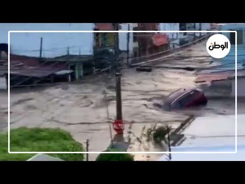 المكسيك تحت الماء فيضانات تحول شوارع مدينة بوزا ريكا إلى أنهار