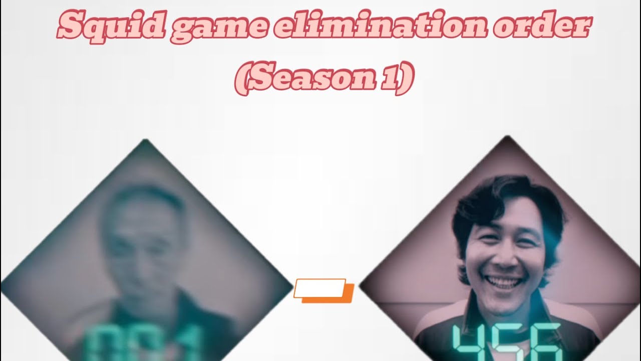 Squid game season 1 elimination order (check description)