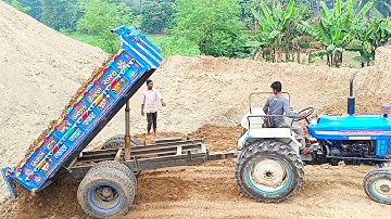 Soil Loading And Unloading Video By Powertrac 60 Tractors Digital Unload Facility Of Tractors