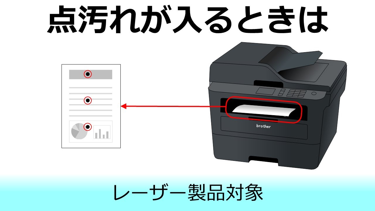 レーザー プリンター】印刷すると点々がつく｜ブラザー