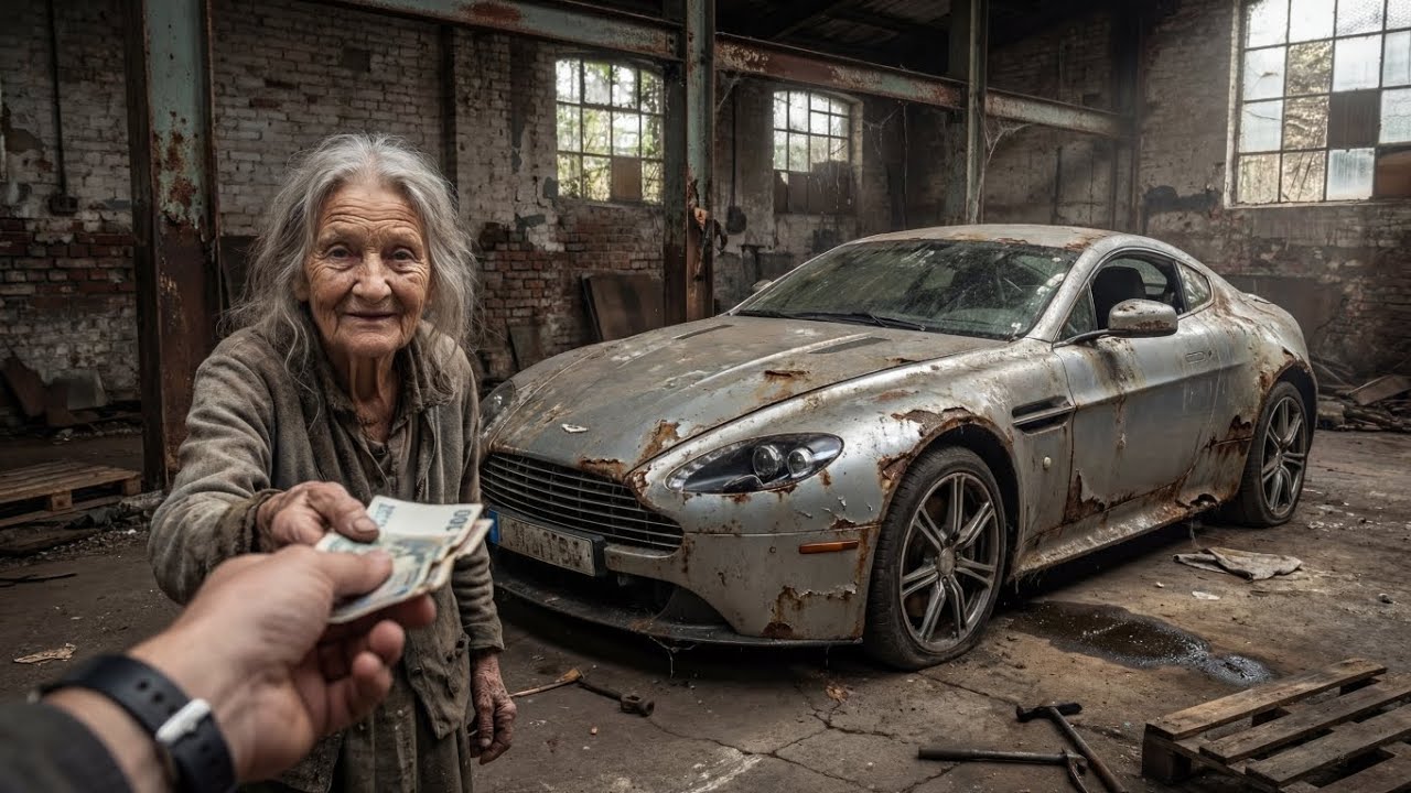 repairing grandma's car which had been abandoned and was in a state of disrepair