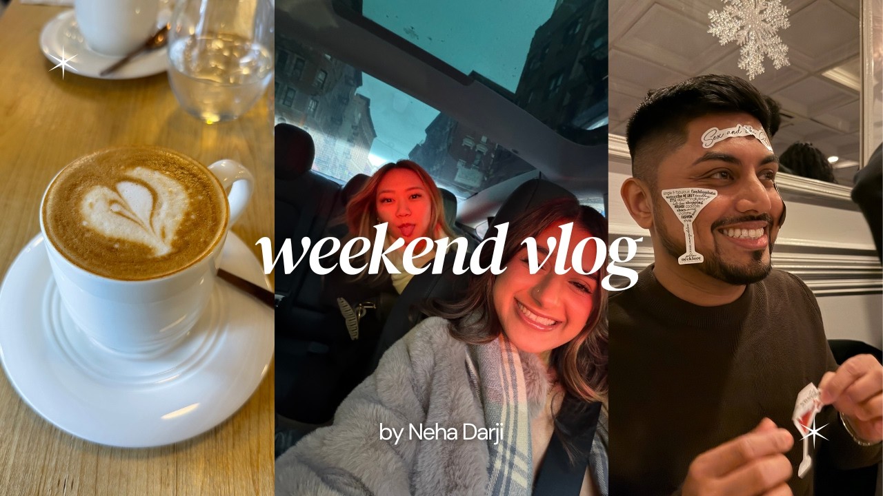 weekend vlog | galentine’s dinner, book club, sleepover, birthday in nyc & super bowl 🏈