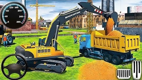 City Excavator Loading Simulator - JCB Highway Road Construction 3D  Part 2- Android Gameplay 