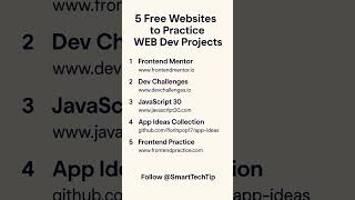 Struggling to find web dev projects ideasHere are 5 FREE websites to help you