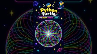 🌌 Python Turtle The Neon Ribbon Orbit