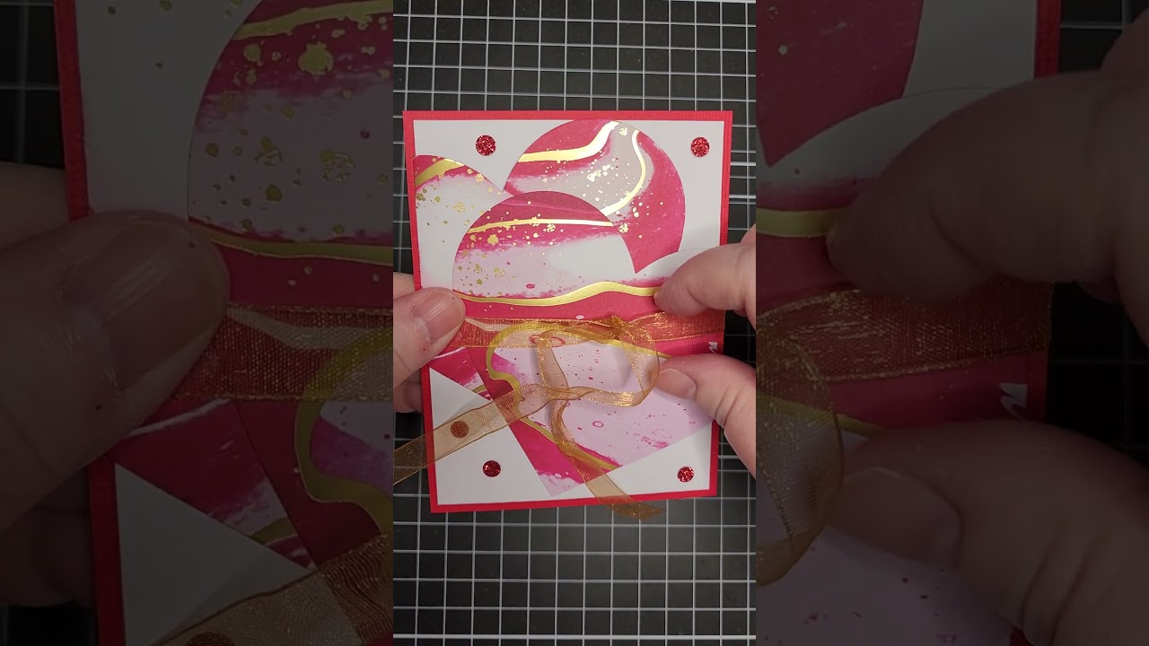 Handmade Valentine Hearts Fun Fold Card  