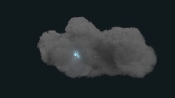 3D Cloud and lightning with Maya fluid
