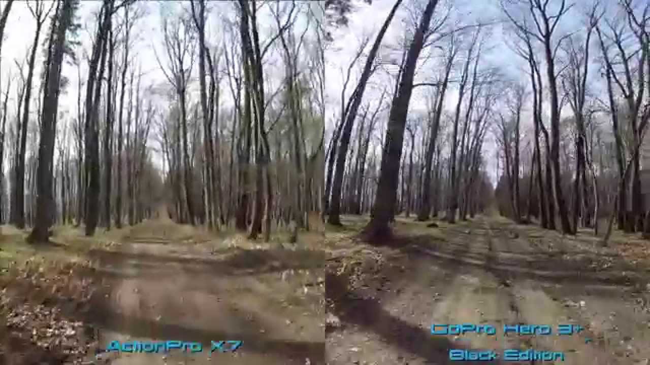 ActionPro X7 VS GoPro Hero 3+ Black Edition daylight test