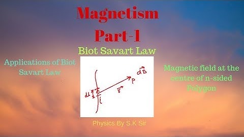 Magnetism II Part -1 II IIT JEE and NEET II Physics by S.K Sir(IIT GUWAHATI)