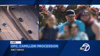 Procession for fallen CHP officer heads through Tracy