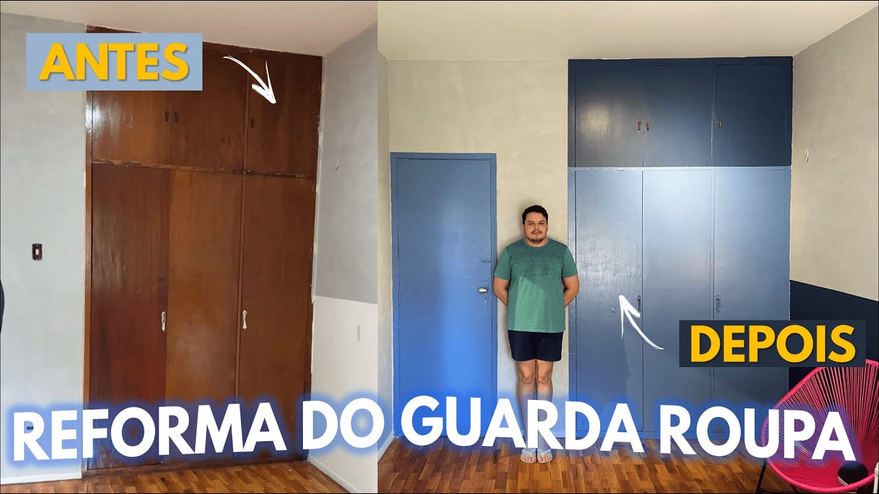 COMO PINTAR GUARDA ROUPA DE MADEIRA ANTIGO - Passo a Passo - YouTube