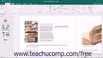 Publisher 2016 Tutorial Inserting Pictures Saved Locally Microsoft Training