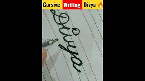 cursive writing Divya नाम दिव्या का #ytshort #shorts