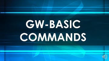 GW-BASIC | COMMANDS