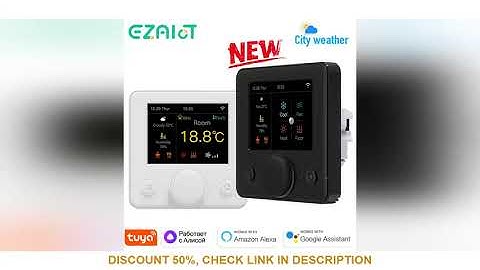 Smart WiFi Thermostat for Water/Electric Floor Heating Gas Boiler Room Temperature Controller Humidi