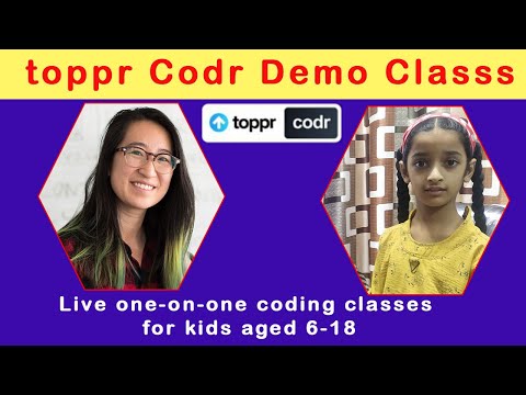 toppr codr Demo Class | 1:1 Coding class | Scratch Demo class with toppr codr