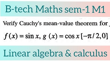 problems on cauchy mean value theorem@maths naresh eclass