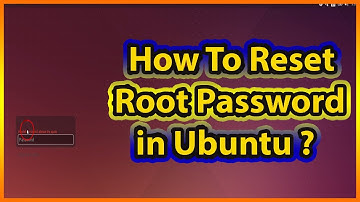 How to reset Ubuntu Linux password in case it has been forgotten