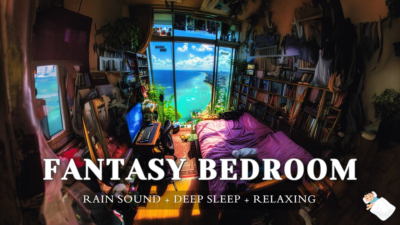 💤 Deep Sleep in Fantasy Bedroom 🌙 No Music, Just Rain Sounds