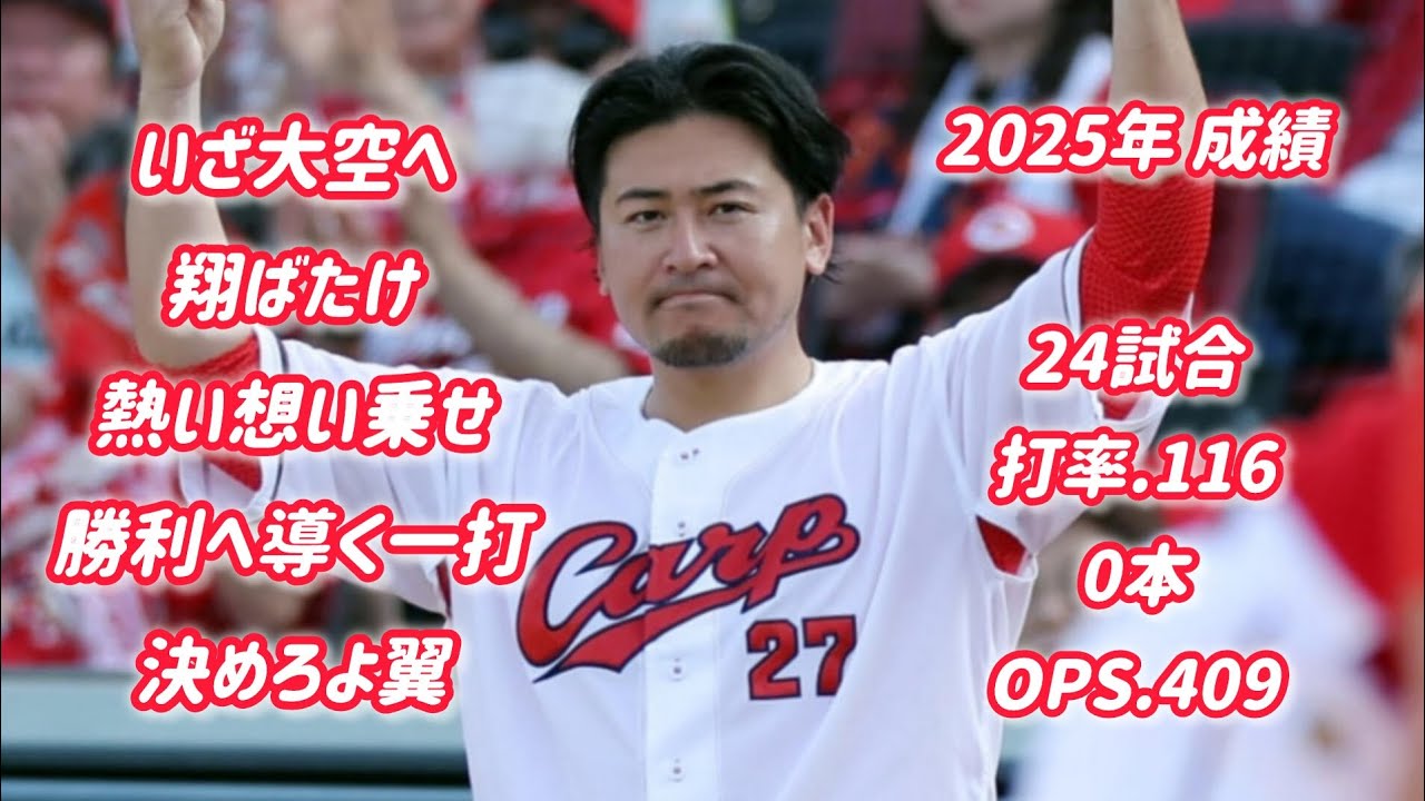 會澤翼【30分耐久】応援歌 広告なし 作業用 睡眠用BGM 歌詞つき 現地音源 ハモり 1時間耐久 広島カープ 広島東洋カープ