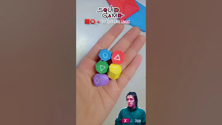 🦑Diy Squid Game Gonggi ⭕🔺🟥 Subscribe for more!! #squidgame #diy #papercraft #gonggi