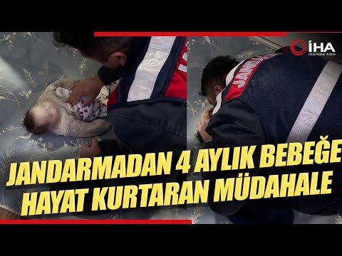 Jandarma 4 Aylık Bebeği Kalp Masajı ve Suni Solunumla Hayata Döndürdü